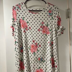 Floral Polka Dot Women's Top